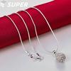 925 Sterling Silver 18 Inch Water Drop Pendant AAA Zircon Necklace Jewelry