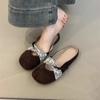 Gentle ballet slippers new retro temperament elegant suede shallow mouth Mary Jane shoes