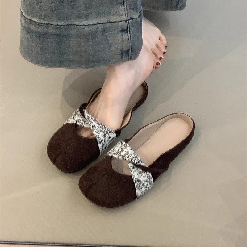 Gentle ballet slippers new retro temperament elegant suede shallow mouth Mary Jane shoes