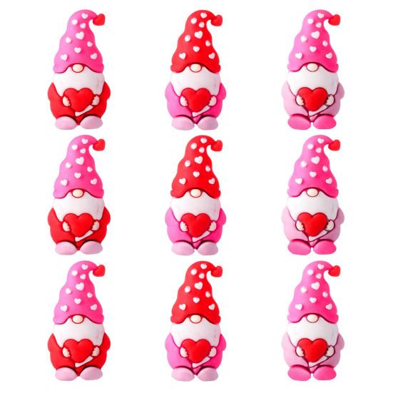 Mini Gnome Figurines Set for Hide And Seek Game Valentines Day Heart Gnomes Red Pink Unique Home Table Decor Romantic Gifts