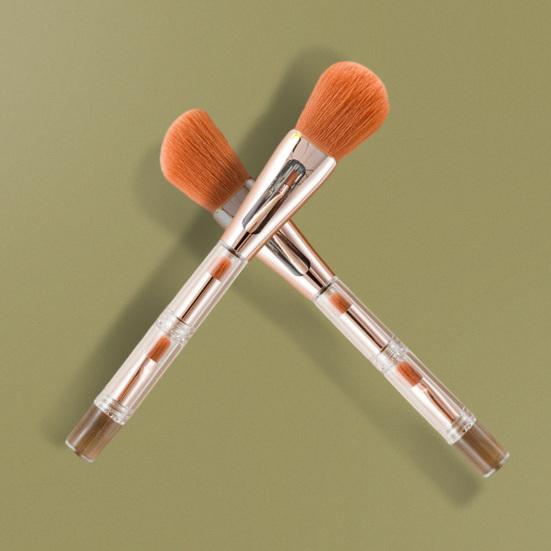 

Yousheng Makeup Brush Portable 4-in-1 Travel-Friendly Multifunctional Stylish Cosmetics Brush Women Accessories C
