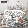 Duvet Cover Gourmet Food Burger Bedding Set Hot Dog French Fries Comforter Cover Microfiber Quilt Cover King Size Bedroom Decor