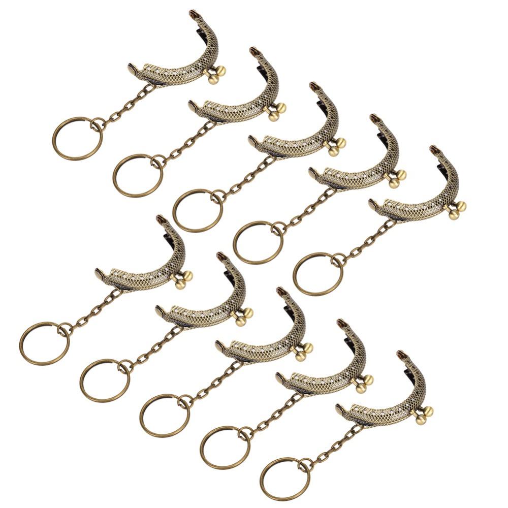 10pcs Semicircle Shape Purse Frame Clasp Metal DIY Purse Frame Kiss Clasp Lock For Purse Making