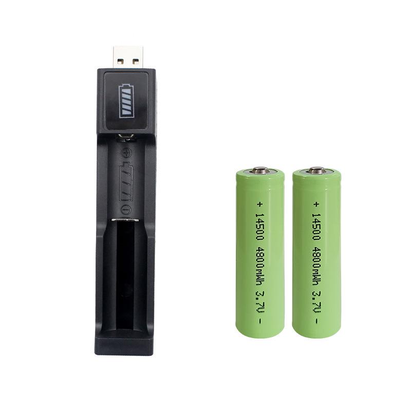14500 3.7V Rechargeable Lithium Battery Set for Flashlights, Toys, Microphones, Mice, and Remotes