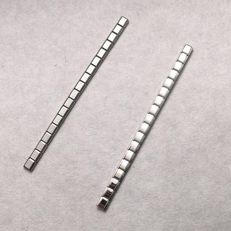 Trendy Italian Links Bracelet 18 Beads Stainless Steel Bangle 9Mm Width Elastic Charm Bracelet Making Diy Jewelry