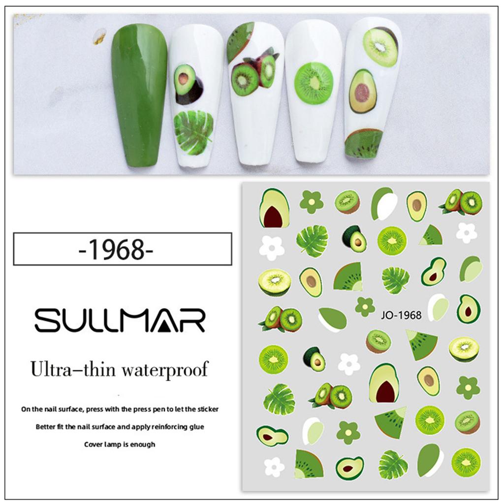 Nail Enhancement Long-lasting Avocado Strawberry 3D Glued Watermelon Colorful Nail Decoration For Nail Art Enthusiasts Beach