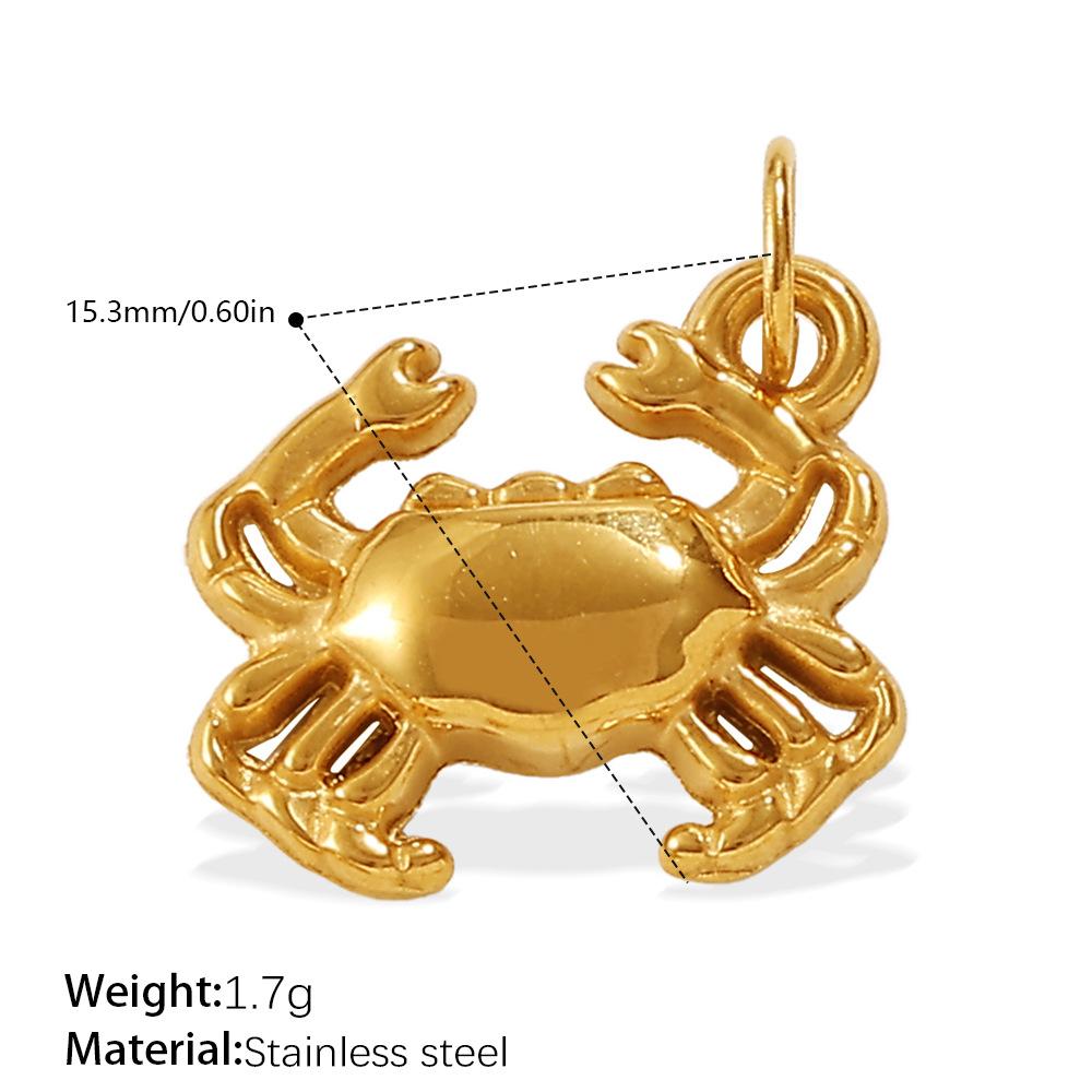 Ocean Element Conch Shell Pendant Accessories Stainless Steel Gold-Plated Beach Wind Accessories