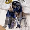 Unisex Cashmere Scarf Winter Warm British Plaid Long Men Women Gift