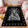 Dark Baphomet Pentagram Art Indoor Rug Soundproof Shockabsorbing Carpet For Office Study Home Decor Memorial Gift