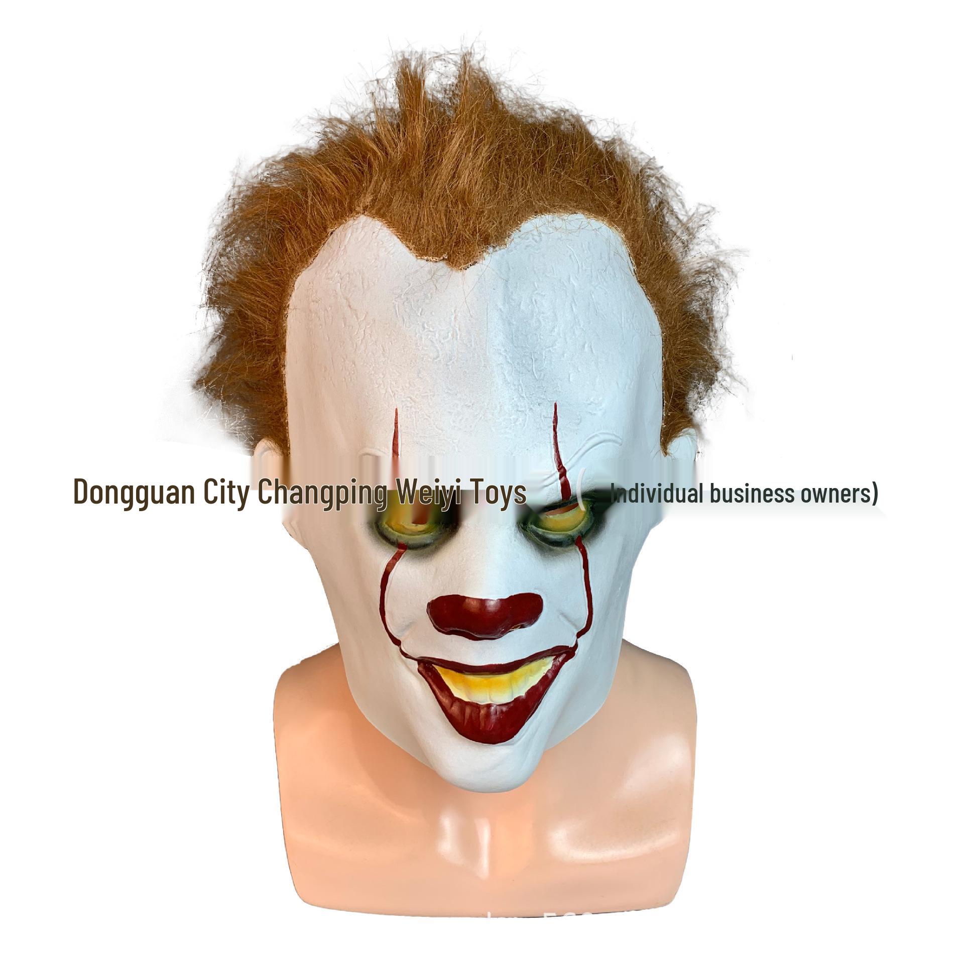 In Stock LED Luminous Scary IT Clown Latex Mask for Halloween