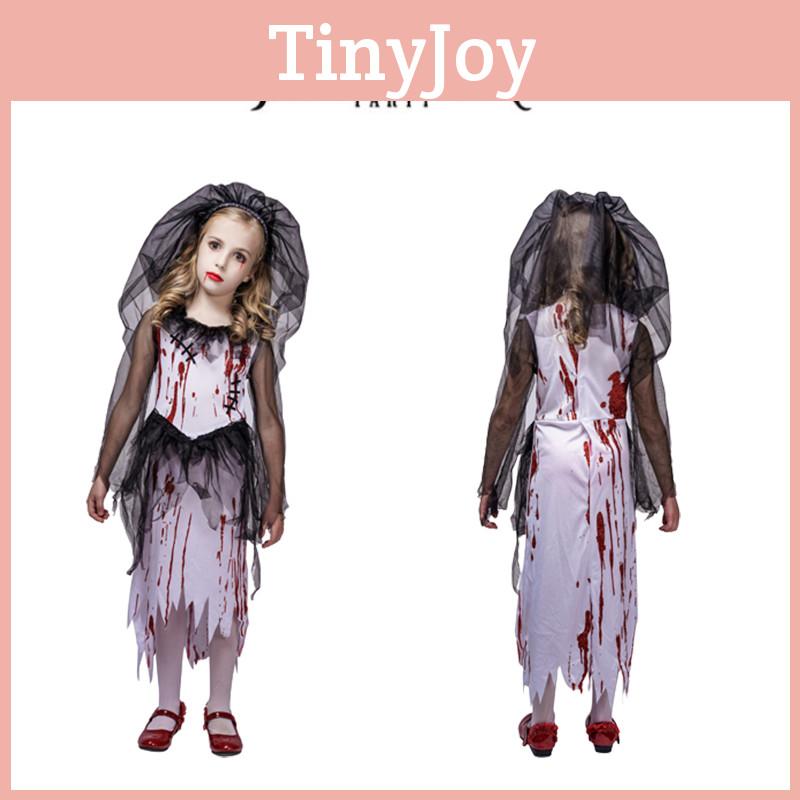 Kid Ghost Bloody Bride Cosplay Costume For Halloween Party Prop