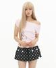 Setup Exe Lace Cross T-Shirt / Pink
