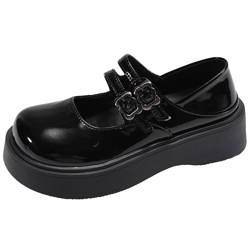 Daily commute British style with skirt platform small leather shoes women's 2025 new spring versatile Mary Jane single shoes