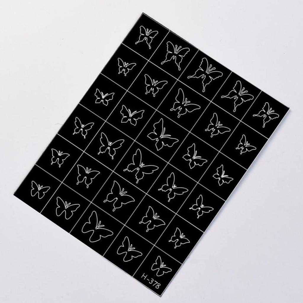 Minimalist Butterfly Bowknot Nail Stickers - Self-Adhesive, No Glue, Trendy INS/Douyin/Xiaohongshu Style