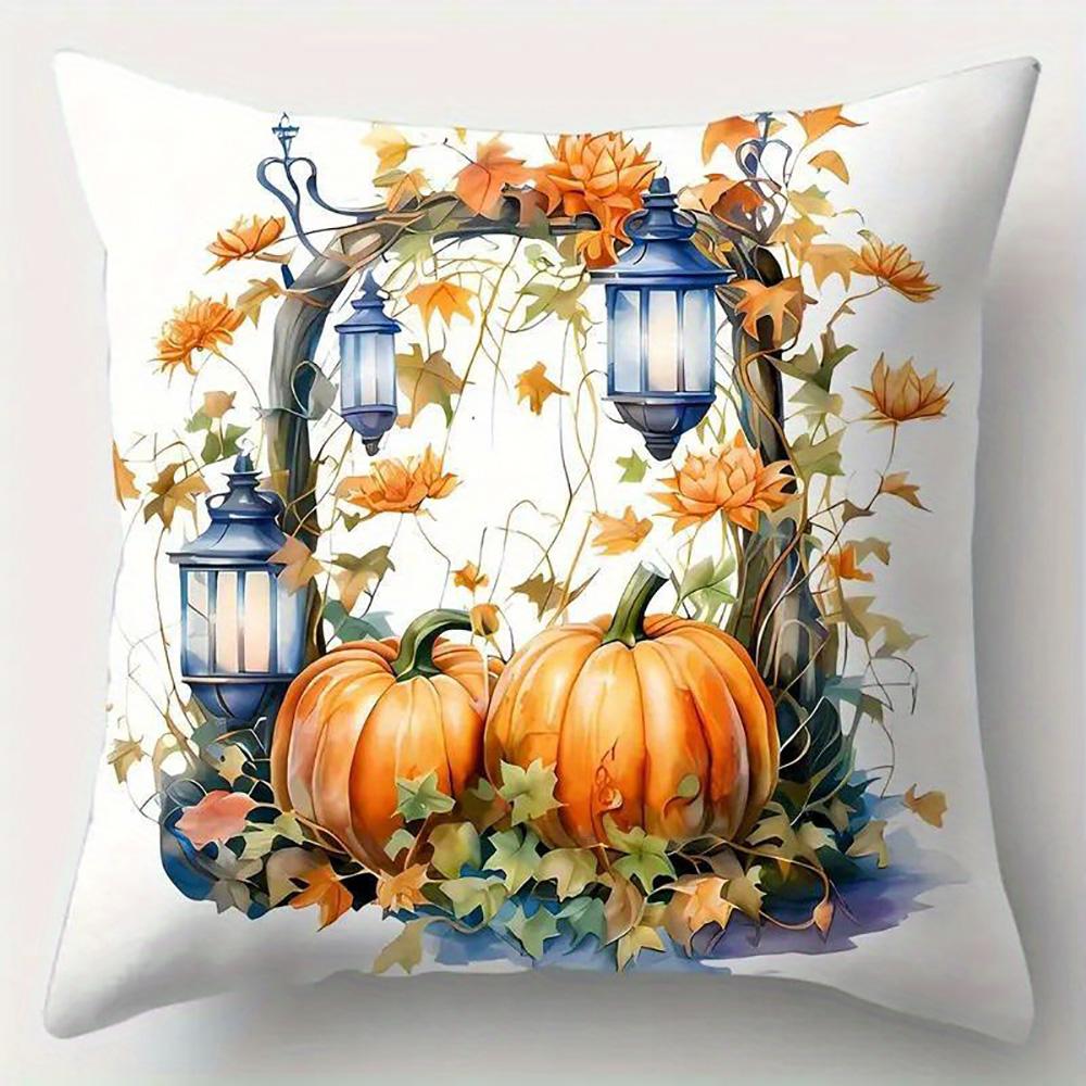 Autumn Truck & Pumpkins Pillowcasesuitable For Sofa Car Bedroom Decorative Cushion Cover Pillow Cover