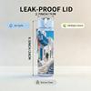 1PC Santorini Blue Street Building Print 750ml Color Plastic Sports Water Bottle Leakproof Flip Straw Lid Suitable for Sports Office Home Use