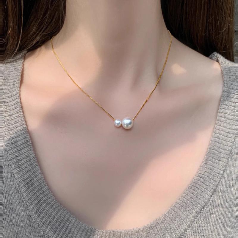 Zhuji Double Pearl Freshwater Pearl Choker Necklace