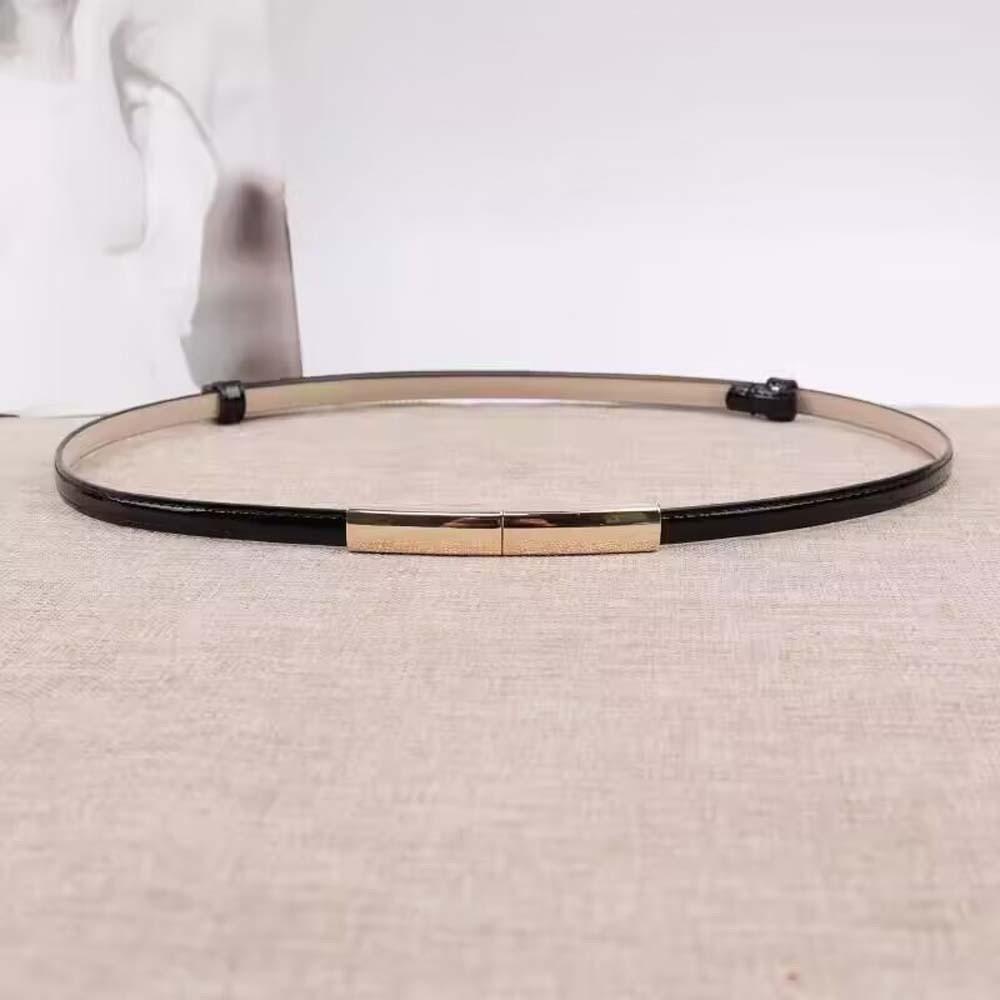 Adjustable Thin Buckle Belt Versatile Women Waistband Fashion Patent Leather Belt  Party