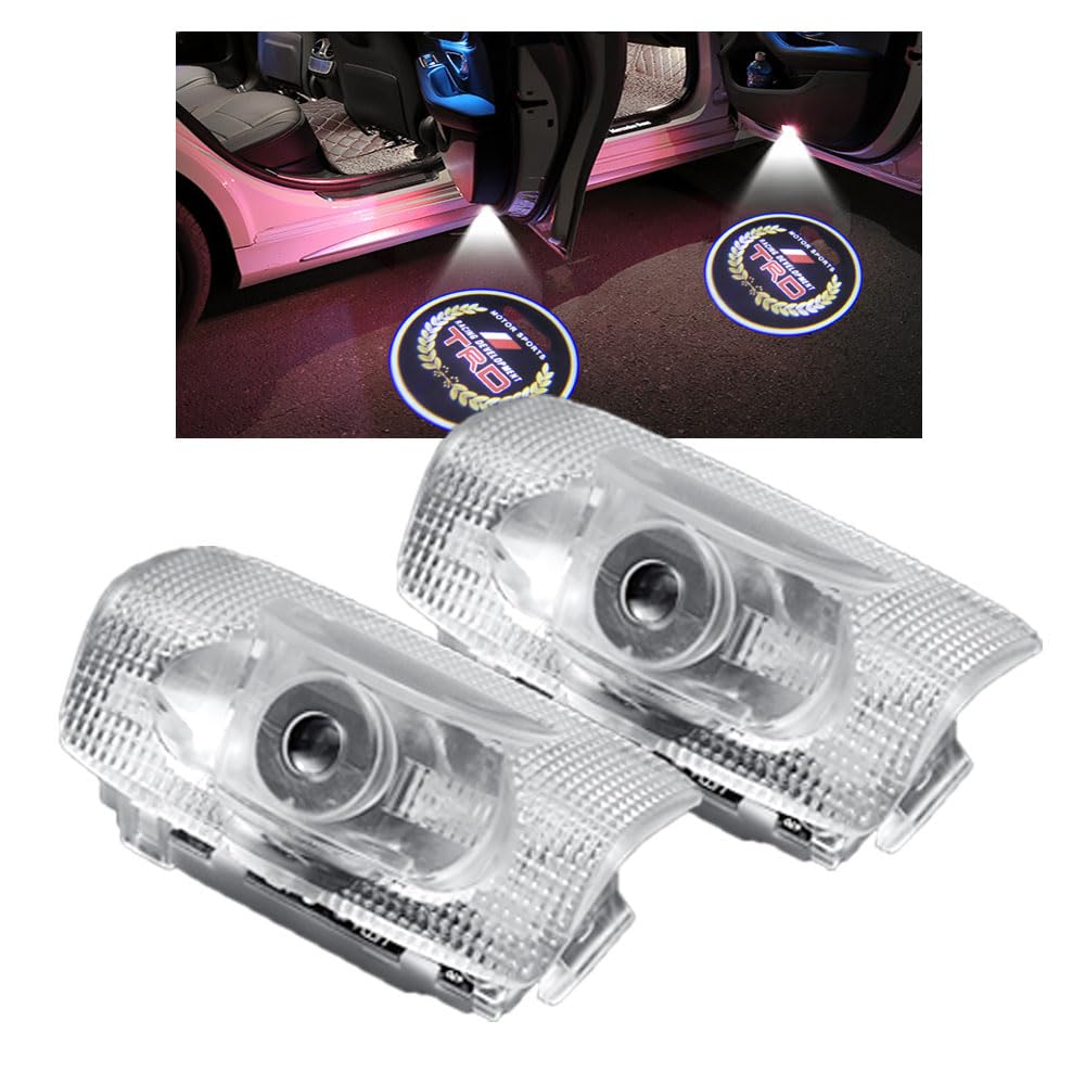 

Ltsplay Универсальная приветственная лампа подсветки двери с LED проекцией логотипа и регулируемая, набор из 2 штук для и 60-й серии TRD и RAV4 Light, Light,