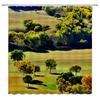 Green Plant Countryside Scenery Shower Curtain With Hooks Bathroom Decoration Waterproof Polyester Fabric Home Bathtub Screen