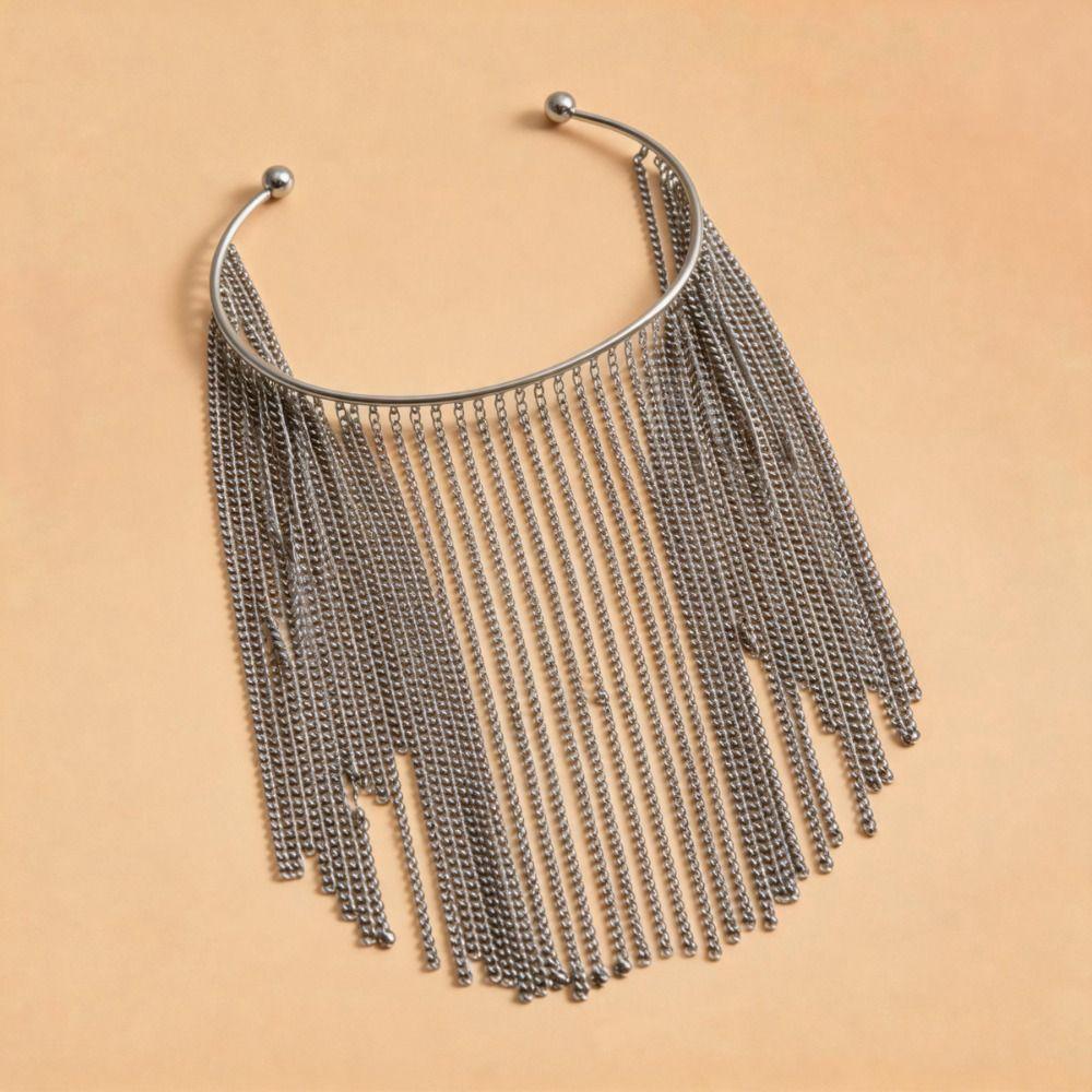 Adjustable Alloy Arm Cuff Bracelet Exquisite Design Fringe Arm Cuff Body Chain Party Wear