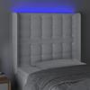 Tête de lit - MAISON EXCLUSIVE - Similicuir - LED intégrée colorée - 93x16x118/128 cm - Hauteur réglable