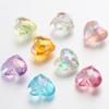20pcs Acrylic Love Heart Beads Mixed Color Crystal Loose Spacer Beads for Jewelry Making Necklace Bracelet Handmade Accessories