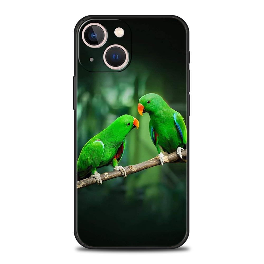 parrot bird Luxury Phone Case For iPhone 16 13 15 14 12 11 Pro MAX XR X SE XS 7 8 Plus Soft TPU Shockproof Cover