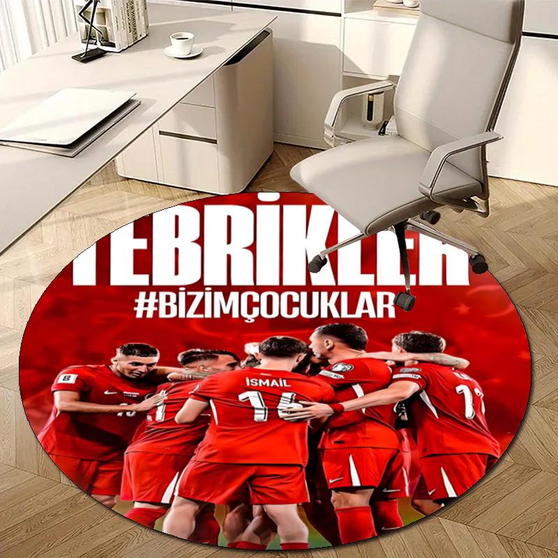 Personalized Bizim Çocuklar Türkiye Round Chair Office Rug - Perfect for Mat, Office Chair & More - Ideal Gift for Birthdays and Holidays