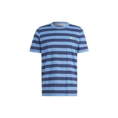 Originals Striped Crew Neck Loose Short Sleeve T-Shirt Men Tops Dodger-Blue IR7588