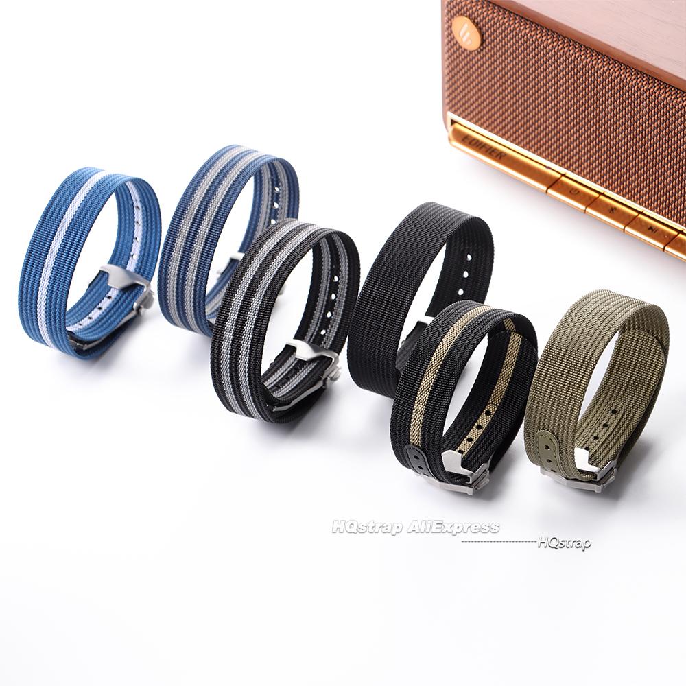 Nylon Watch Strap 20mm 22mm for Omega for Swatch Belt Waterproof Sport Folding Buckle Watchband Men Women Watches Accessories