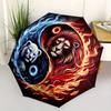 1pc Yin Yang Lions Automatic Opening and Closing Umbrella - Suitable for Various Occasions, Outdoor Activities, Lightweight and Durable Automatic