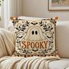 Cute Ghost Throw Pillow Cover American Rustic Farmhouse Decorative Cushion Case for Sofa Couch Bed Living Room Home Decor Hallow