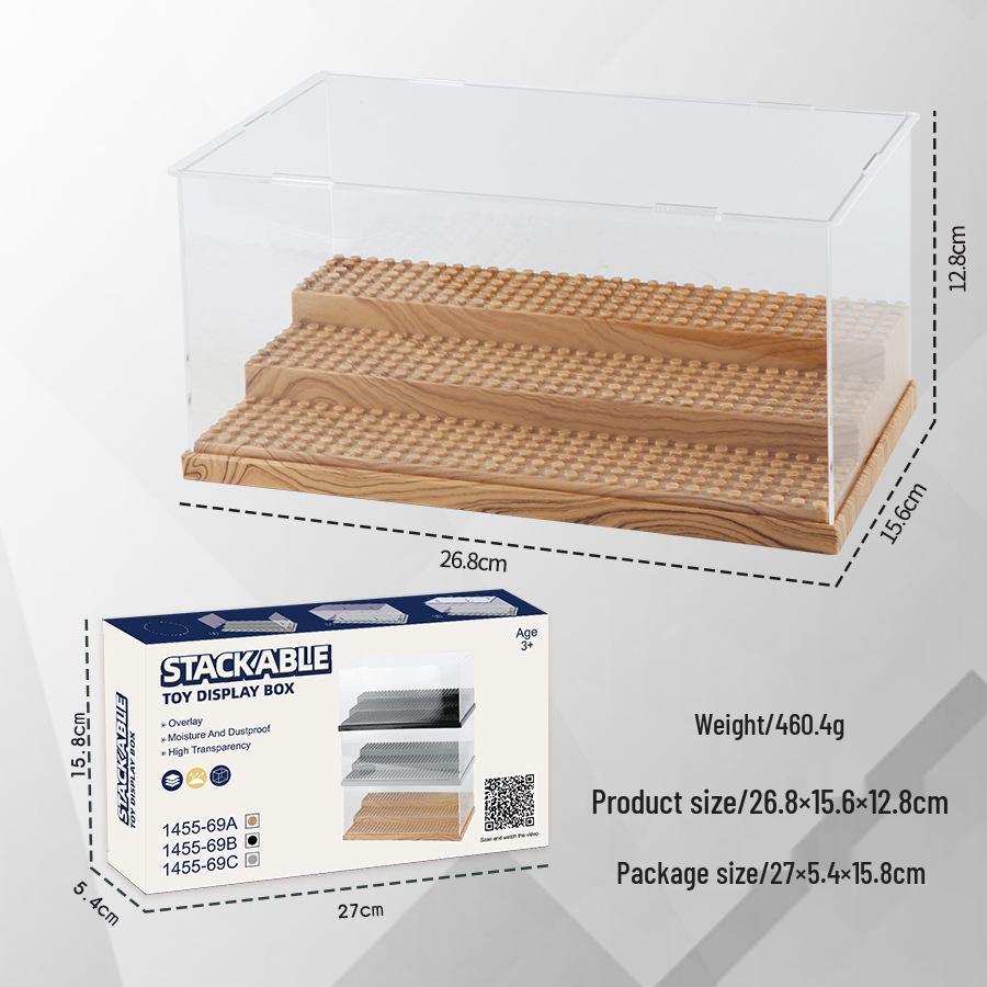 Stackable Minifigure Display Box for Lego - Transparent, Dustproof, Three-Layer Storage, No Assembly Required.