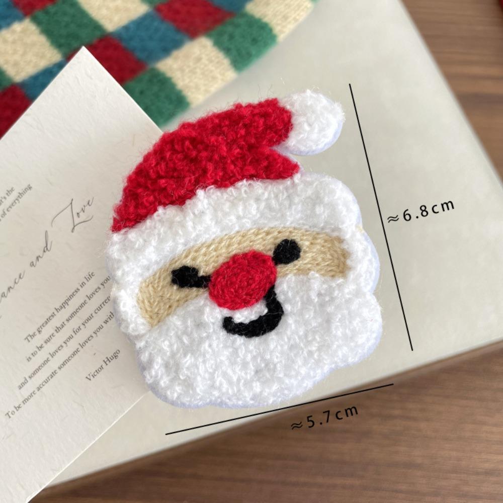 Kreativní vánoční sponka do vlasů s ledním medvědem, sněhulákem, punčochou, plyšové vánoční sponky, sob, sněhová vločka, Santa Claus, vánoční sponka do vlasů