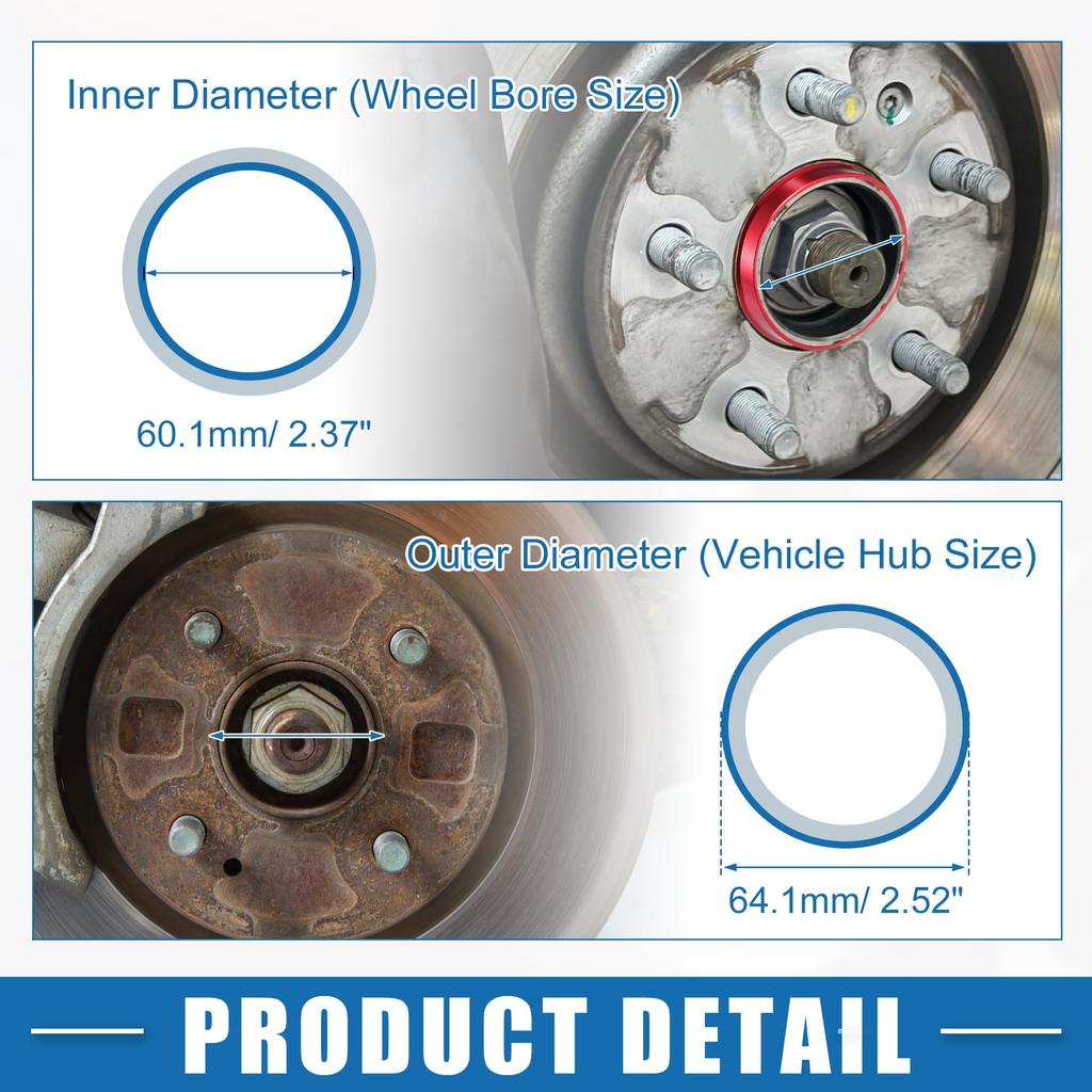 A ABSOPRO Car Hub Centric Ring OD 64.1mm ID 60.1mm
