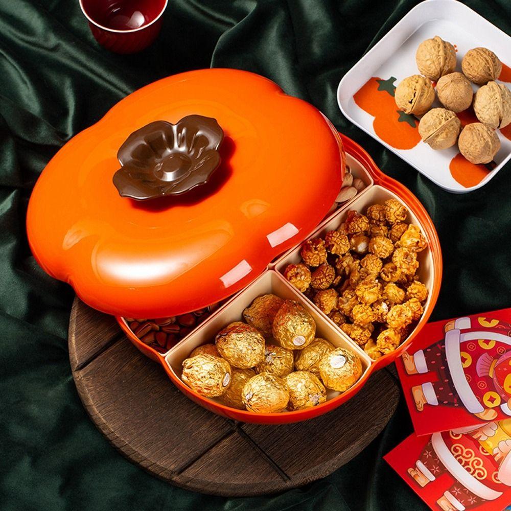 

Detachable Dried Fruit Container 4 Grids Compartment Snack Tray Kitchen