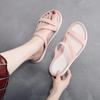 Summer Solid Color Hollow Out Seaside Flat Bottom Casual Women's Breathable Beach Slippers
