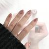 Brightening And Detachable Artificial Nail Stickers For Students Short Medium Long With Rhinestones