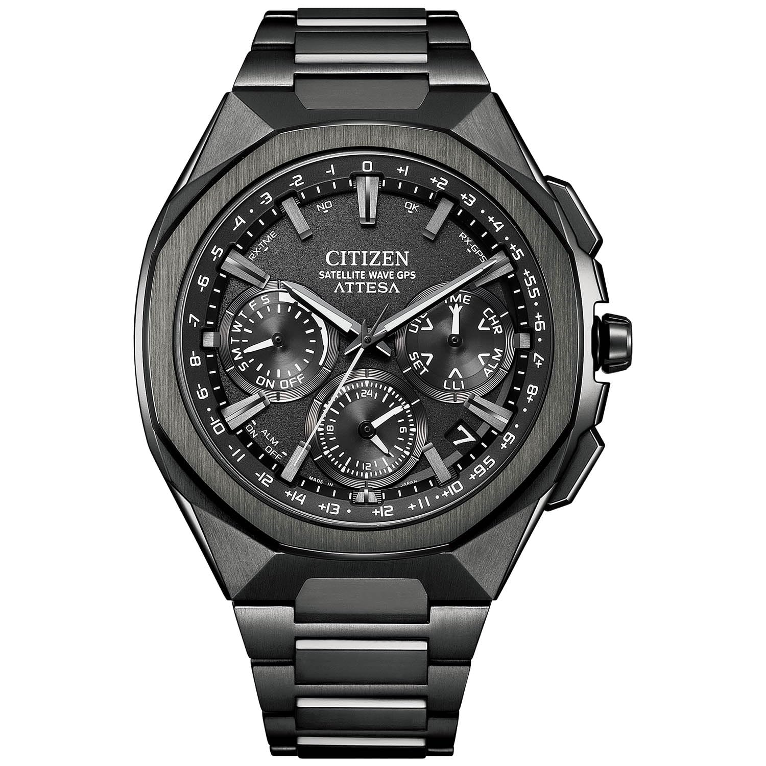 

Atessa Light Powered GPS Satellite Radio Watch Waterproof Black Ceramic Bezel Black Titanium Series [Citizen] Eco-Drive CC4105-69E Men s