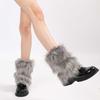 Harajuku Style Faux Fur Furry Leg Warmers Japanese Style 25/40/50cm Lolita Boots Cover Sweet Soft Long Tube Sock Spicy Girls