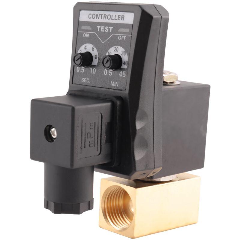 Feb.G1/2 DN15 230V Automatic Timed Water Tank Electronic Timed Drain Valve For Air Compressor Condensate Management Durable