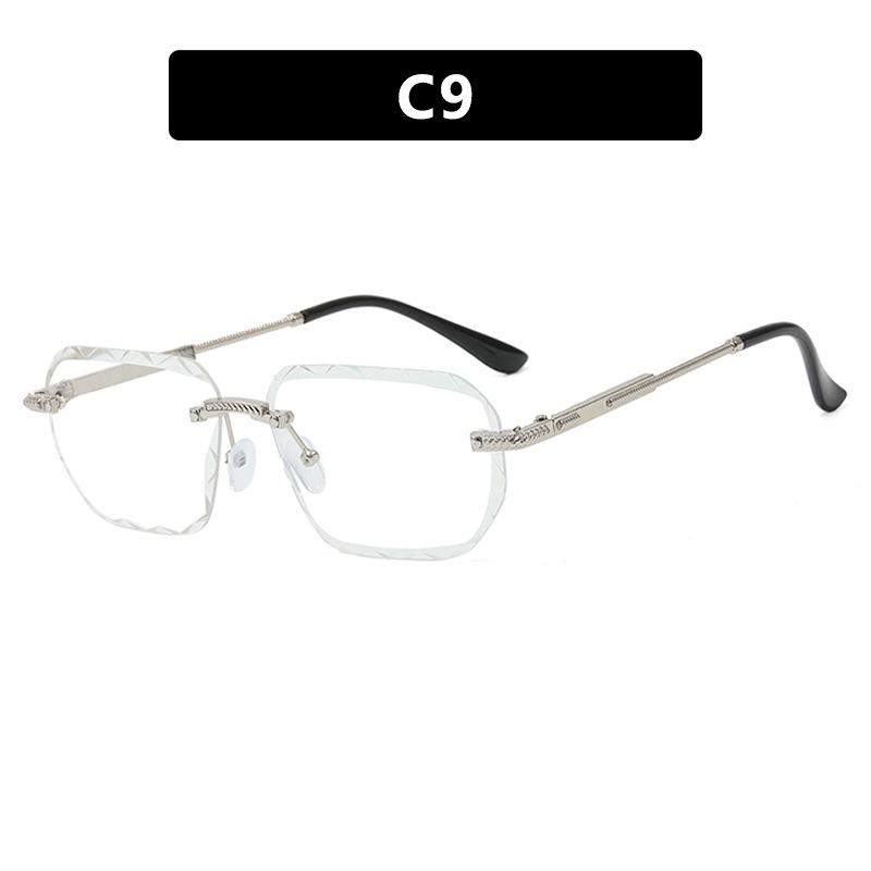 

Square Rimless Gradient Sunglasses Trendy Metal High-Grade Men S And Women S Sunglasses Street Photo Sunglasses Gradient Eyewear