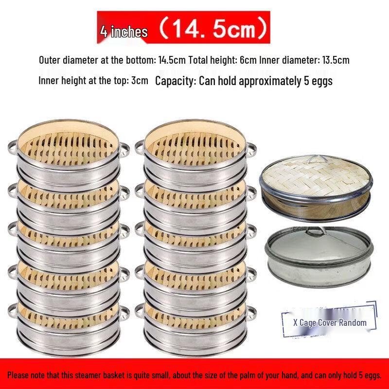 777 Stainless Steel Steamer Rack & Bamboo Basket Set