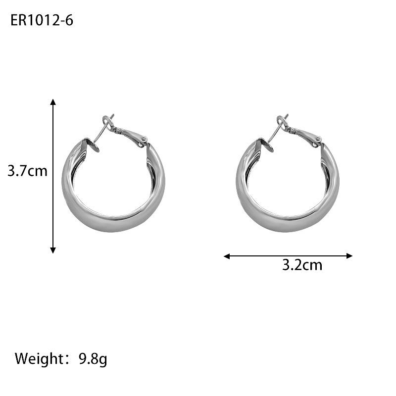 Cercei Minimaliști Geometrice din Metal - Design Elegant Rotund cu Manșete Unice pentru Urechi.