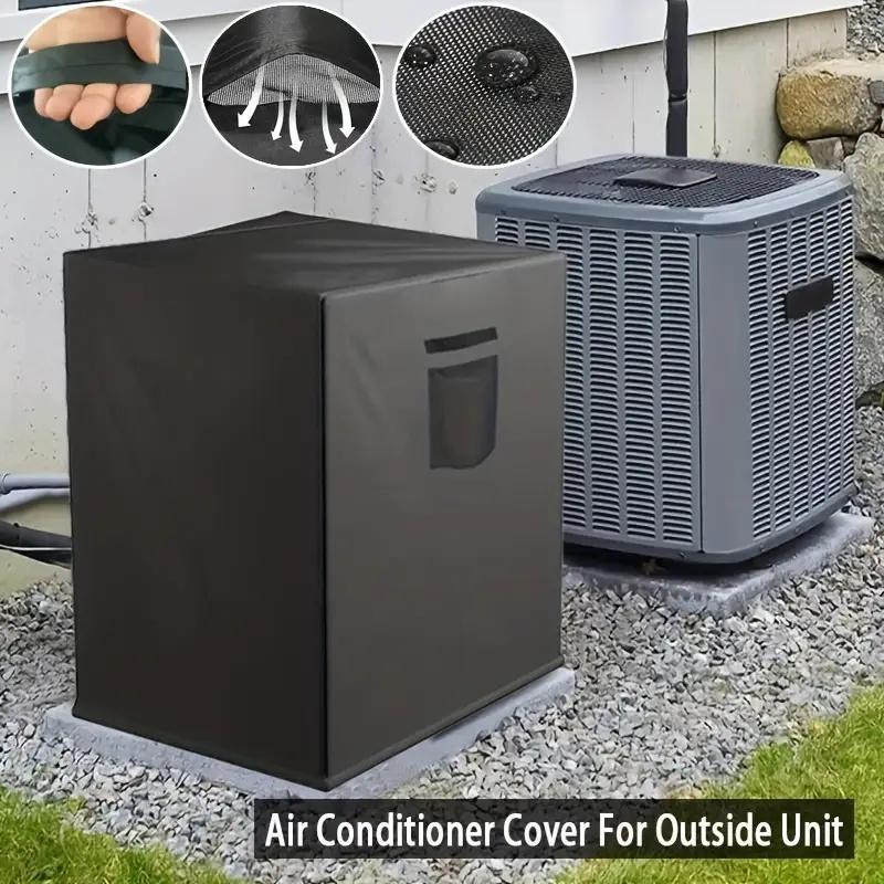 

1pc Air Conditioner Cover For Outside Unit,Waterproof AC Covers, For Winter Exterior Durable Waterproof Windproof And Snowproof 61x61x76cm чёрный