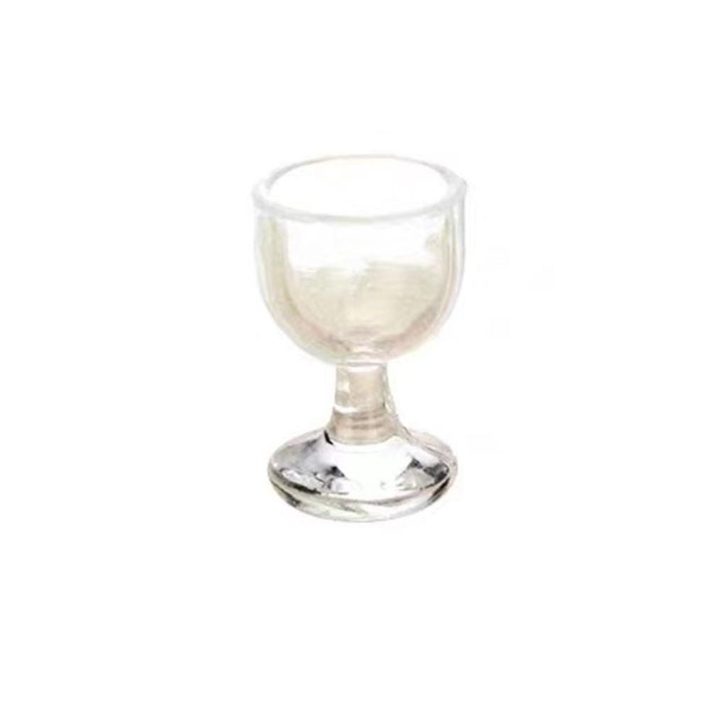 10Pcs/Set Red Wine Glass Dollhouse Wine Glass Dollhouse Miniature Glass Cup  Miniature Accessories