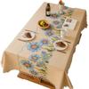 Pastoral Chrysanthemum Tablecloth Light Luxury High-End Embroidery Ins Wind Small Fresh Tablecloth Dining Table Desk Round Cotton And Linen Cover
