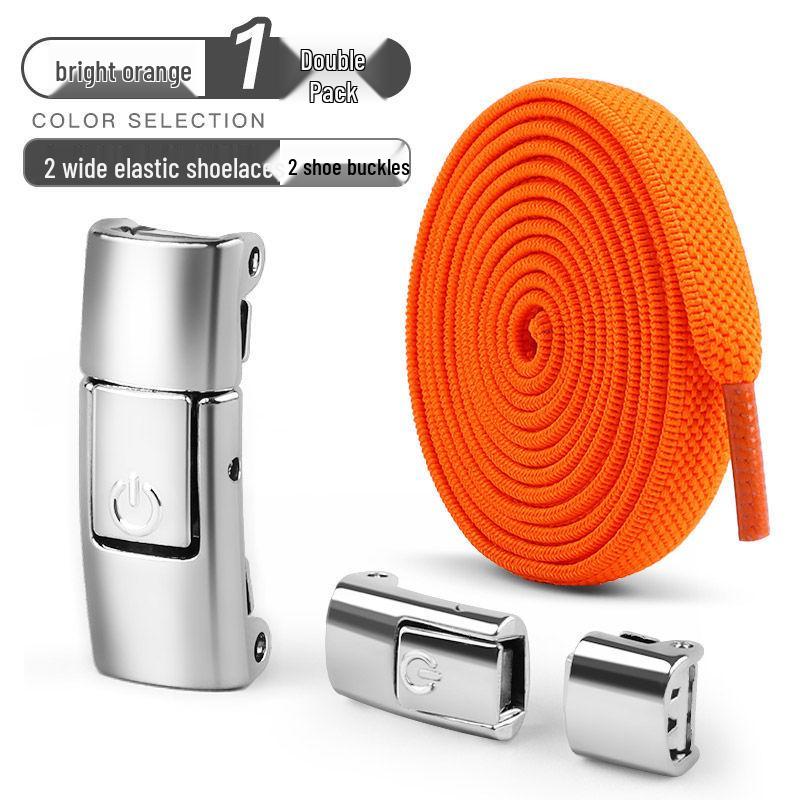 No-Tie Elastic Shoelaces for Kids & Adults - Black & White Flat Stretch Laces