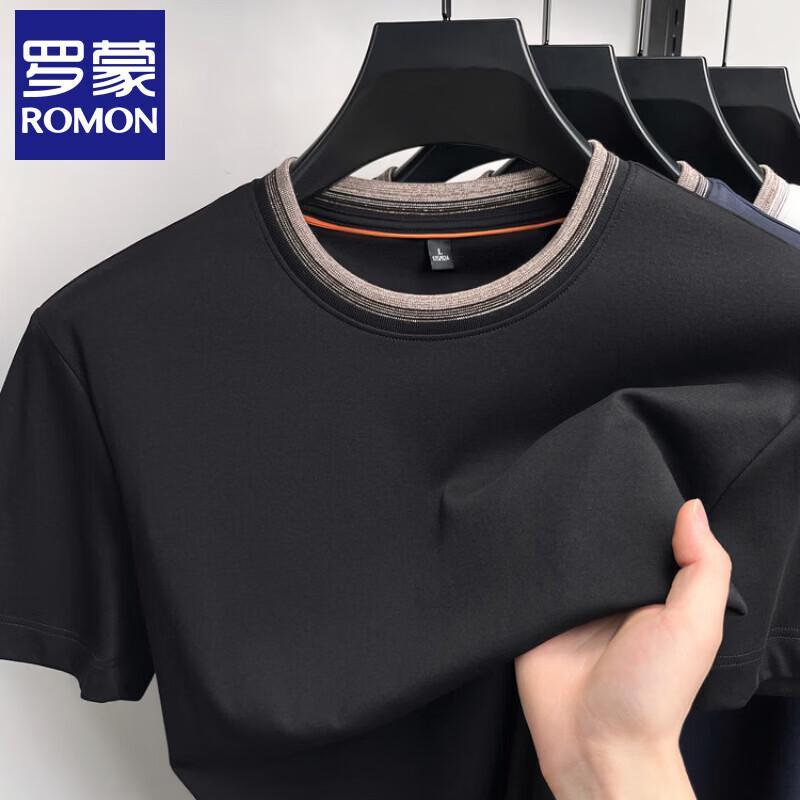 Romon Men s Casual Round Neck Short Sleeve T-Shirt XL